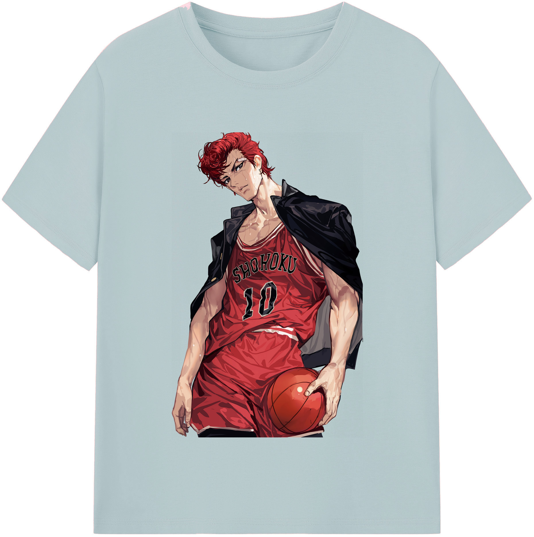 SLAM DUNK／スラムダンク 綿100％半袖Tシャツ（フロントプリント）